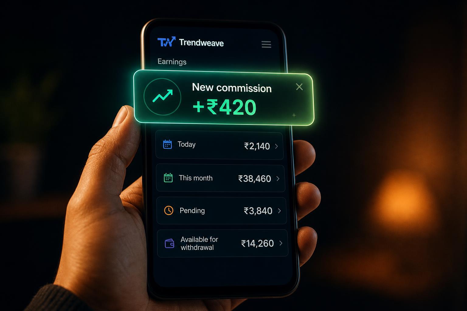 How earnings work in Trendweave